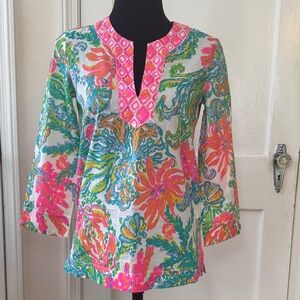 Lilly Pulitzer Multicolor Floral Tunic Size XXS